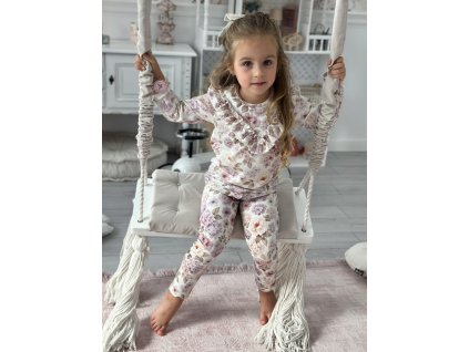 Kvetovaný komplet jesenná Lila