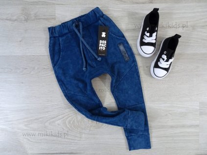 Acid wash Despacito tmavámodrá riflové tepláky