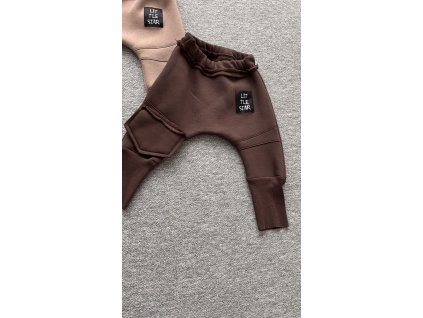 Zateplené extra hrubé rastúce tepláky Čokoládové