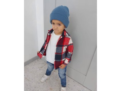 Teplákové rifľové nohavice - modré