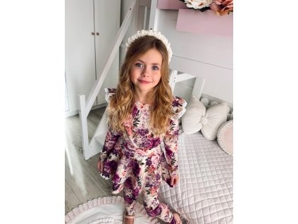 Kvietkovaný komplet - tunika+sukňolegíny