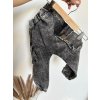 Jeans MIMI big size 146 - 158 kapsáče riflové šedo-čierna