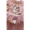 Pom-pom šaty Unicorn púdrová ružová