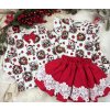 Suknička s čipkou červená