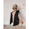 Detská vesta Little Star s uškami – handmade vesta čierna (86–140)