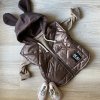 Detská vesta Little Star s uškami – handmade vesta čokoládová (86–140)