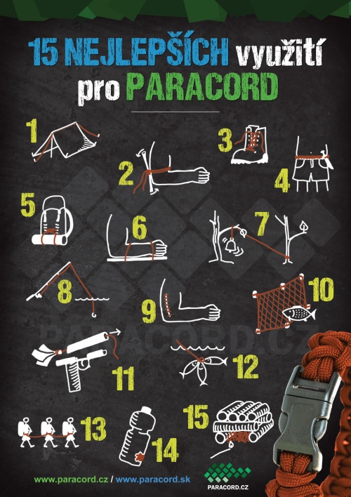 15 top použití paracordu v nouzi