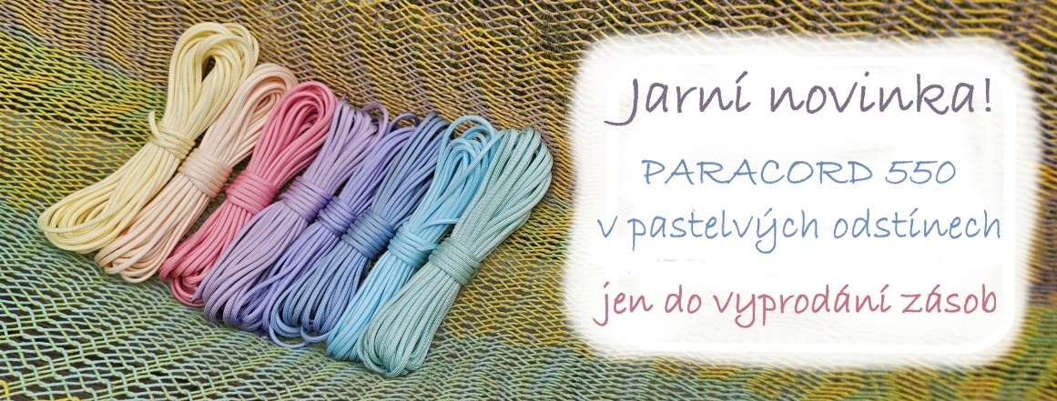 paracord 550 v pastelových barvách