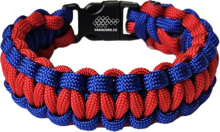Hotový dvoubarevný paracord náramek KOBRA pro začátečníky