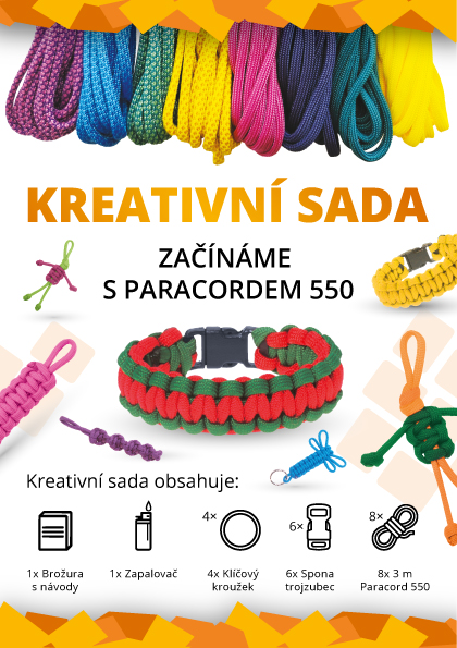 Kreativní sada Začínáme s paracordem pro rodiny a první tvoření s dětmi
