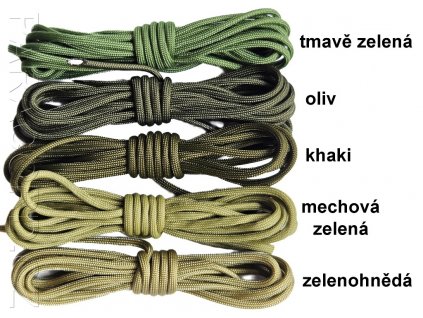 Paracord 550 - mechově zelená