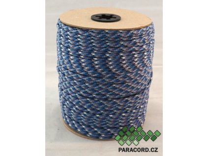 Paracord 550 - špulka 100m BLUE CAMO