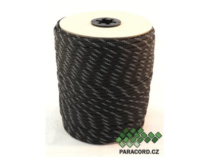 Paracord 550 - špulka 100m ULTRAREFLEXNÍ ČERNÁ