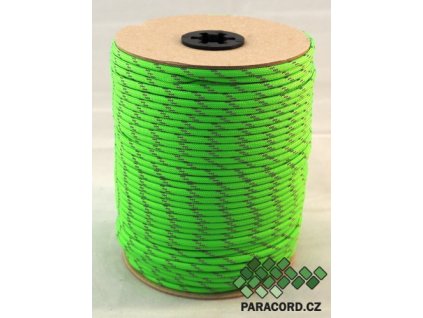 Paracord 550 - špulka 100m ULTRAREFLEXNÍ ZELENÁ