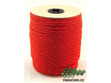 Paracord 550 - špulka 100m ULTRAREFLEXNÍ ČERVENÁ