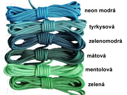 Paracord 550 - mentolová