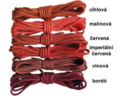 Paracord 550 - imperiální červená