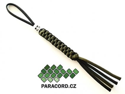 30378 paracord privesek na nuz oliv cerna
