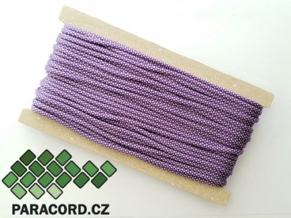 Paracord 550 - karta 25m PURPLE/SILVER DIAMONDS