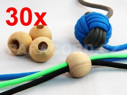 31272 30ks kulicka koralek drevena 2cm