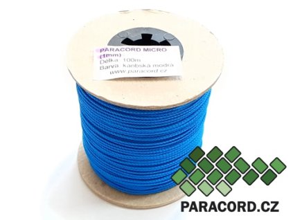 Paracord micro 1mm špulka 100m – KARIBSKÁ MODRÁ