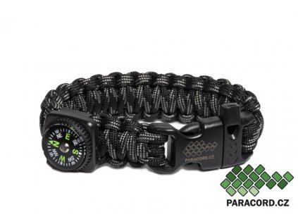 Outdoor paracord náramek KOMPAS, PÍŠŤALKA (Velikost L)