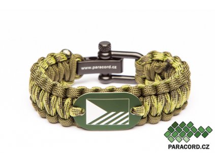 Survival paracord náramek AČR - bojová vlajka zelená