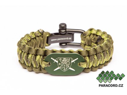 Survival paracord náramek AČR - voják zelený