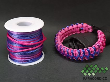 Multicolor FIALOVÁ saténový provázek 2mm (metráž)