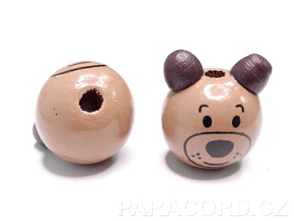medvídek hlava korálek hnědý
