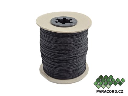 paracord micro 100m špulka černá kůže šití vyšívání pevná nit