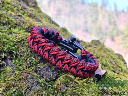 Survival paracord náramek RED SHARK