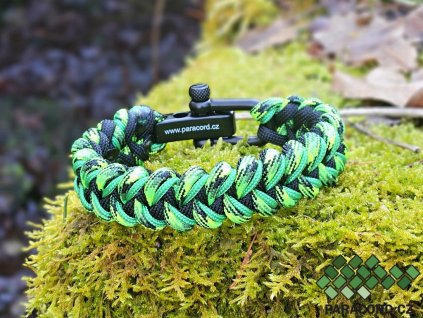 Survival paracord náramek GREEN SHARK