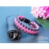 Survival paracord náramek BASIC MINI - PINK (vel. D13)