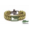 Survival paracord náramek AČR - bojová vlajka zelená