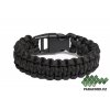Survival paracord náramek BASIC BLACK (Velikost L)