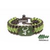 Survival paracord náramek MYSLIVEC - zelený