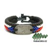 Survival paracord náramek TRIKOLÓRA DELUXE