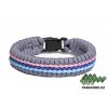 Survival paracord náramek FISHTAIL PINK