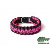 Survival paracord náramek BASIC MINI PINK PANTER