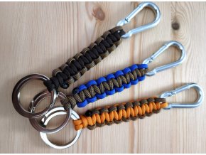 Klíčenka velká PARACORD  Prodáno přes 2.500 kusů. Ručně pletená, odolná a praktická.
