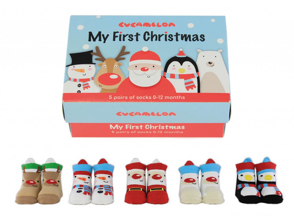 Detské ponožky My First Christmas veľ.: 0-12 mes.