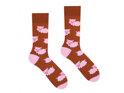 Veselé ponožky Prasiatka