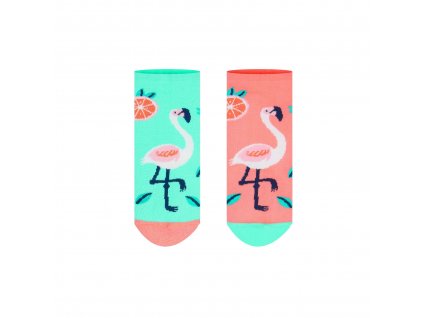 Veselé ponožky Plameniak - členkové