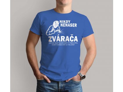 Pánske tričko mockup nenaser zvaraca modre