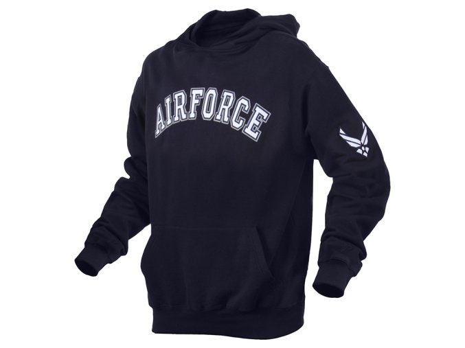 Mikina AIR FORCE s kapucí TMAVĚ MODRÁ (velikost L)