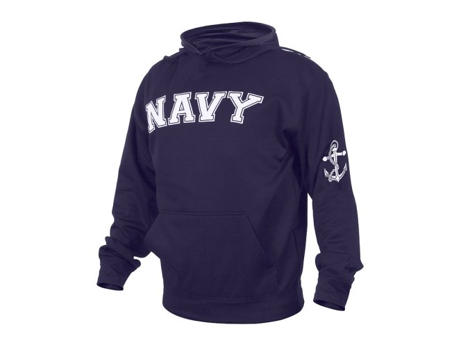 Mikina NAVY s kapucí MODRÁ (velikost L)