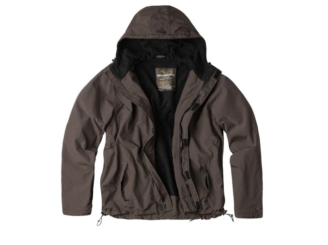 Bunda WINDBREAKER ZIPPER HNĚDÁ (velikost S)