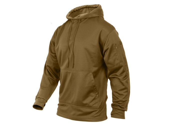 Mikina CONCEALED CARRY s kapucí COYOTE BROWN (velikost 3XL)