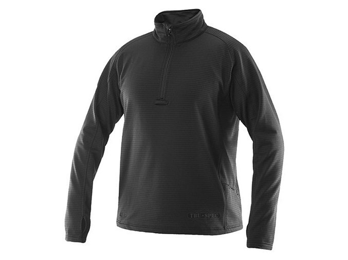 Triko 24-7 GRID FLEECE dlouhý rukáv ČERNÉ (velikost S)